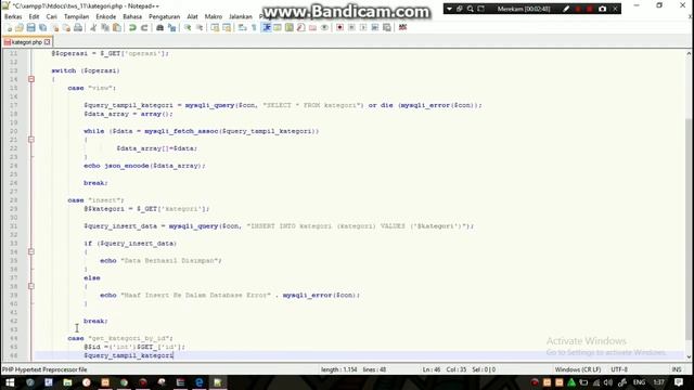 IMPLEMENTASI CLIENT SERVER PHP(MYSQL) DAN ANDROID STUDI KASUS : CRUD File Master Kategori смотреть онлайн