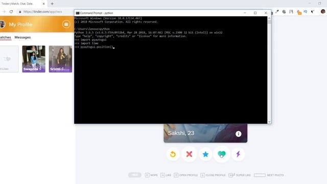 Automate the boring stuff with python - Tinder смотреть онлайн