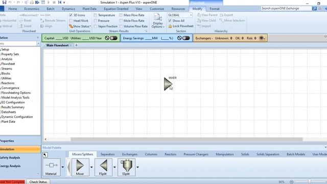 Simulation of Mixer and Stream Splitter in Aspen Plus - Lecture # 40 смотреть онлайн