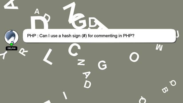 PHP : Can I use a hash sign (#) for commenting in PHP? смотреть онлайн