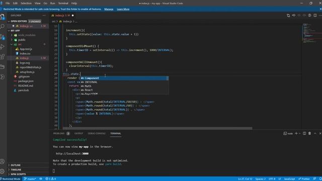 React JS - Состояние и жизненный цикл (State) смотреть онлайн