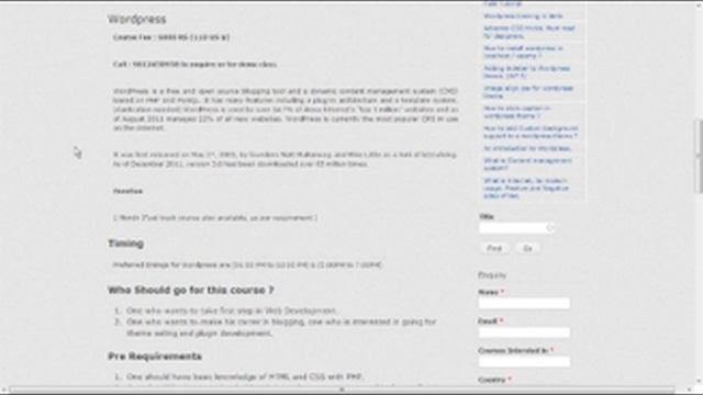 Wordpress training in delhi | PHP | MySQL | Drupal Coaching смотреть онлайн