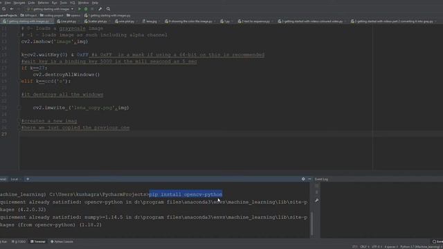 how to install opencv library in python смотреть онлайн