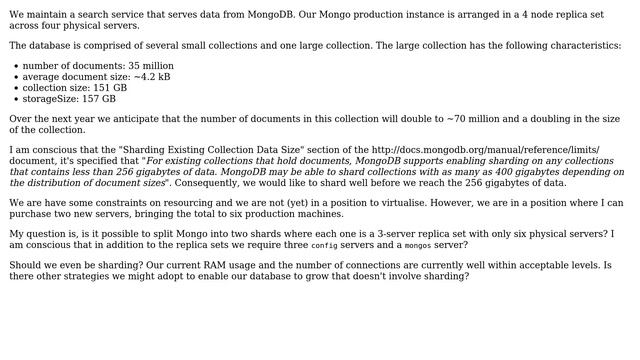 When and how should we shard MongoDB when we are bound to physical machines? смотреть онлайн