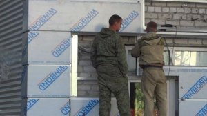 монтаж фриза навеса  Лукоил