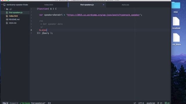 01 Getting Speaker Data Via the WP REST API | Creating a RESTful WordCamp Speaker Finder App смотреть онлайн