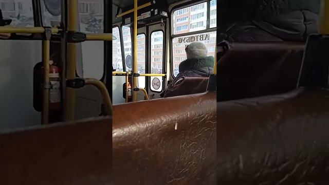 единственный паз 32053 в Кемерово, едем по маршруту 66, на автобусе паз 32053 ГБО 2012 г, в