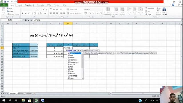 Metode Numerik : Deret Taylor Khusus pada Cos (x) dengan Ms.Excel смотреть онлайн