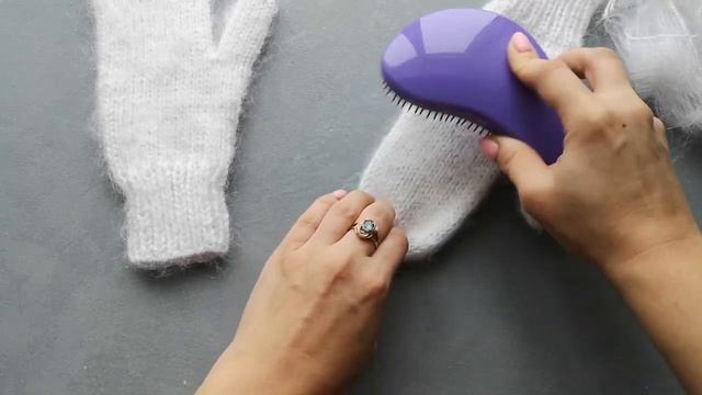 Как распушить варежки из мохера смотреть онлайн