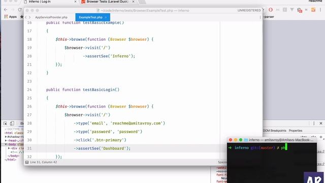 Inferno #3: Writing test cases for User login with Dusk смотреть онлайн