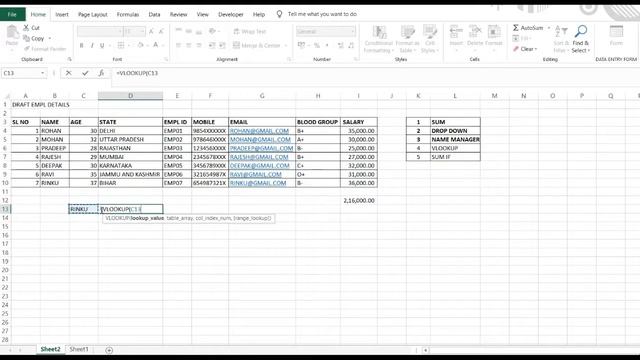5 MOST COMMON USEFUL EXCEL FORMULA. SUM IF, VLOOKUP, NAME MANAGER, DROP DOWN LIST AND SUM E LEARNIN смотреть онлайн
