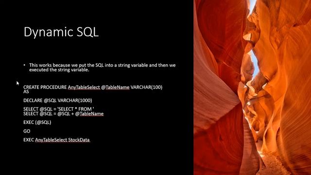 This is a Dynamic SQL demonstration in SQL Server that demonstrates using EXEC and sp_executesql смотреть онлайн
