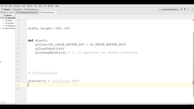 Python Opengl PyOpengl GLUT Window #1 смотреть онлайн