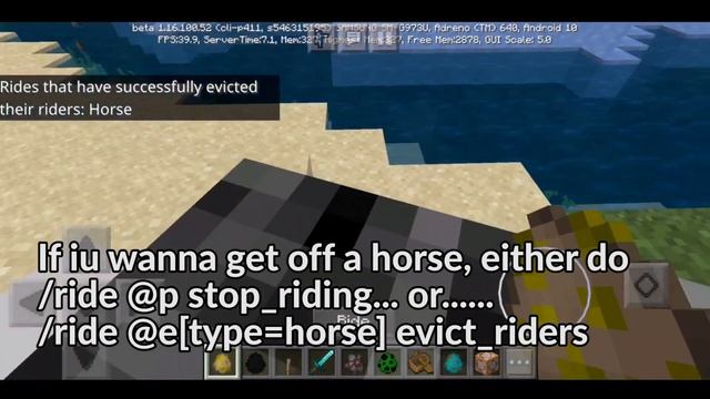 How to use /ride command (NEW in 1.16.100.52) + zombie tower trick // Minecraft PE смотреть онлайн