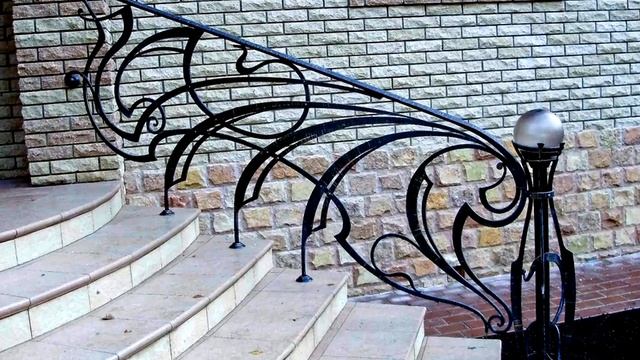 Перила 50 Кованые перила для крыльца в Днепропетровске в Днепре перила на крыльце смотреть онлайн