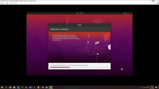 Урок 1 - Установка Ubuntu LTS 20.04 на компьютер с Windows c помощью VMware Workstation Player 16 смотреть онлайн