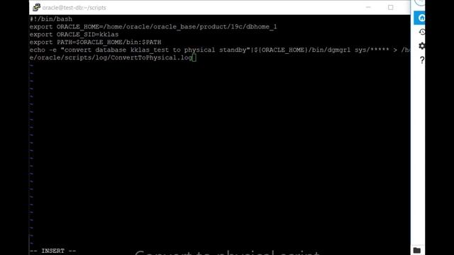 Converting to a snapshot/physical database scripts смотреть онлайн