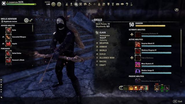 Стамина НБ ПвЕ билд Саммерсет I Stamina Nightblade PvE Build Summerset