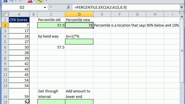 Excel 2010 Preview #3: New Percentile Function PERCENTILE.EXC смотреть онлайн