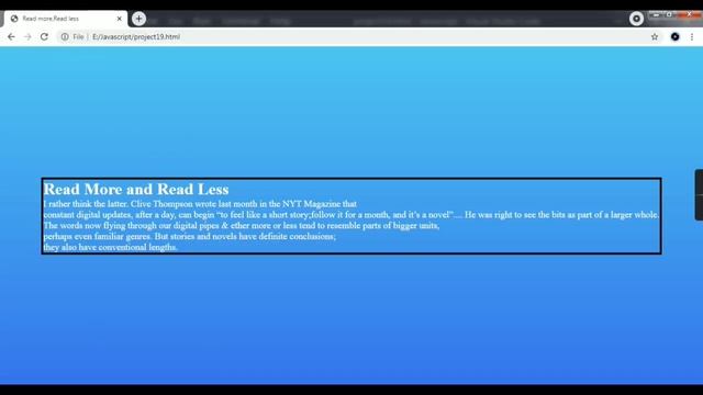 Read more/Read Less Button In Javascript | смотреть онлайн