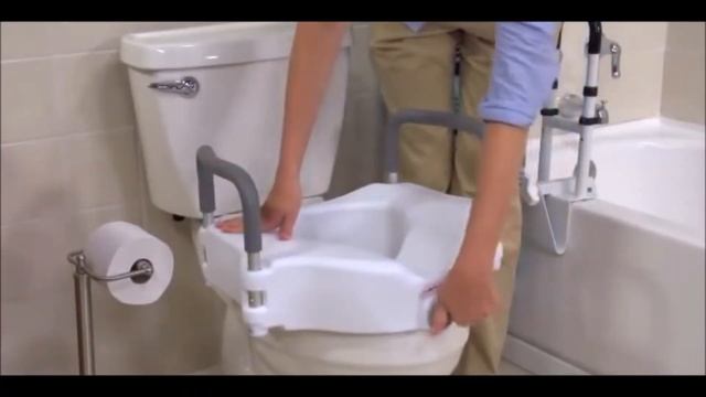 Drive Medical 2 in 1 Locking Elevated Toilet Seat with Tool Free Removable Arms смотреть онлайн