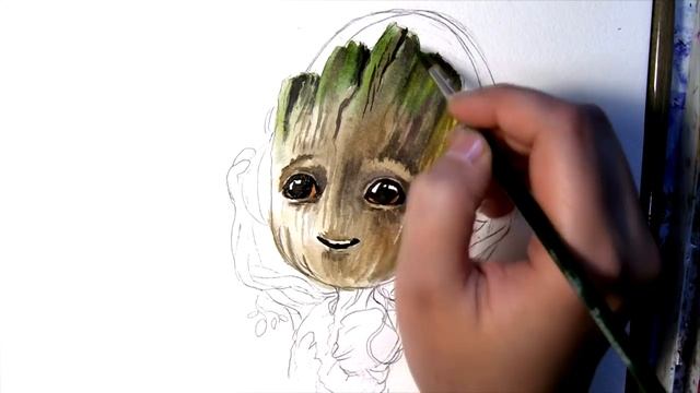 Малыш Грут , Как Нарисовать. Groot !