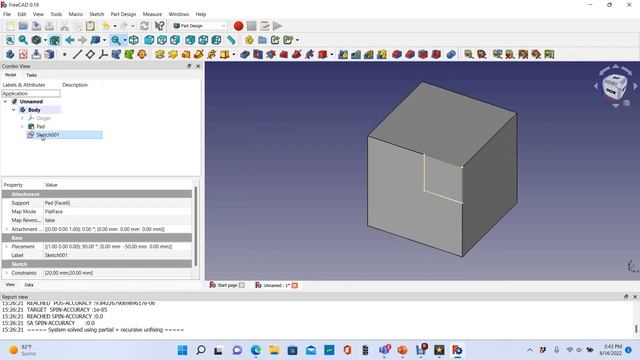 FreeCAD - Create an edge linked to an external geometry смотреть онлайн