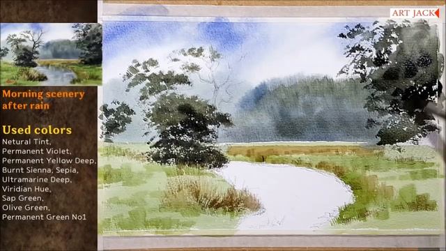 Watercolor subtitles lecture | Beginner Skill-Up Project | Become a brush-touch master! [ART JACK] смотреть онлайн