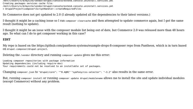 Drupal: Composer shows "nothing to update" but there is a new version of the module смотреть онлайн