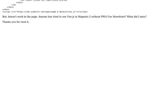 Magento: How to direct include Vue.js ＜script＞ in Magento 2? смотреть онлайн
