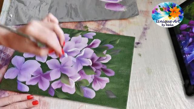 OneStroke How To - Tutorial - Teach Yourself One Stroke - Purple Flowers One Stroke смотреть онлайн