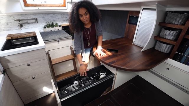 BOAT TOUR: The Modern Interior of our 50 yr old DREAM YACHT — Sailing Uma [Step 225] смотреть онлайн