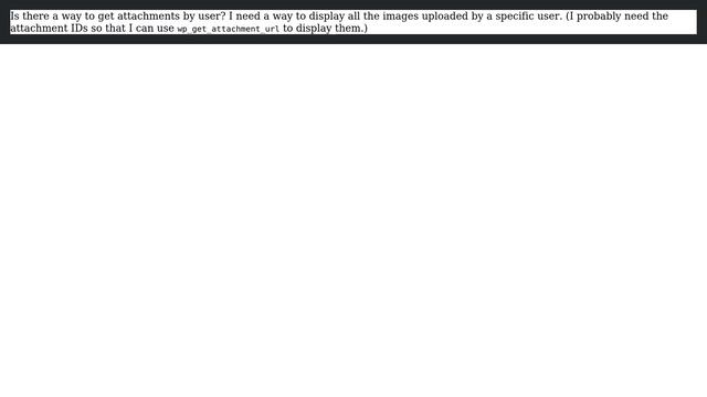 Wordpress: Get attachments by user смотреть онлайн