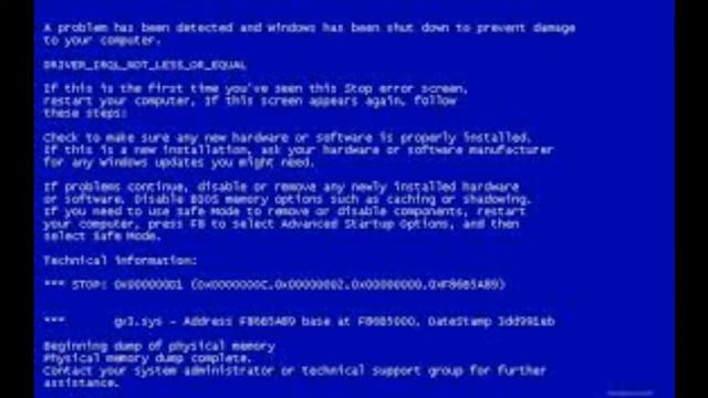 (экран смерти) мем Windows xp (meme)!!! смотреть онлайн