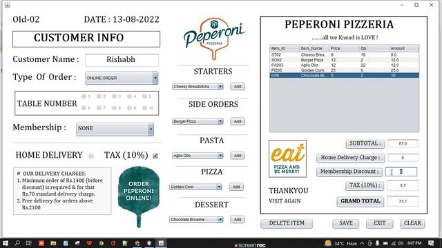 Pizza Order Project in Java +MYSQL | Dominos clone | NetBeans & MySQL|#javabasicsforbeginners смотреть онлайн