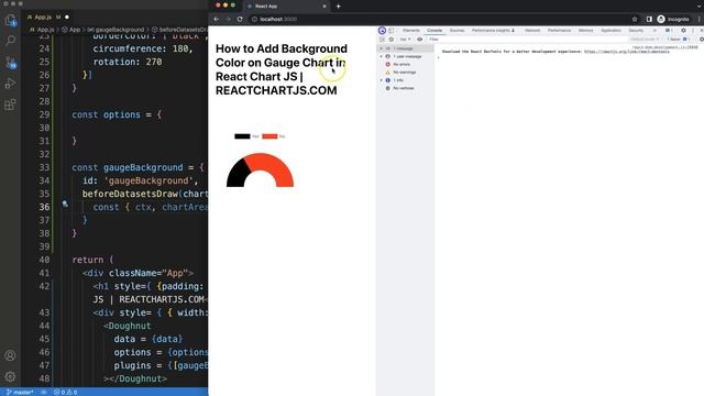 How to Add Background on Gauge Chart in React Chart JS 2 смотреть онлайн