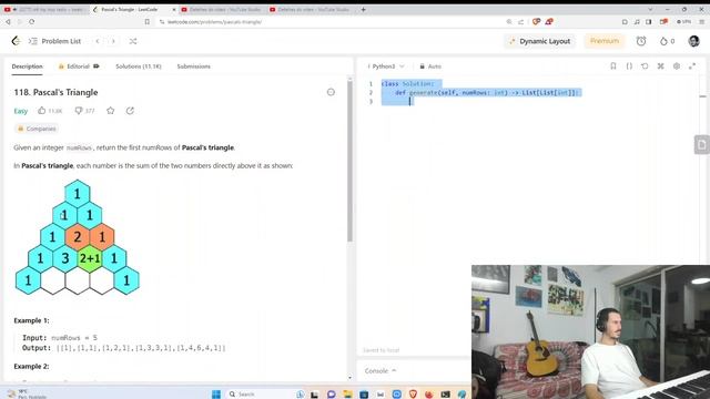 ?Solving All LeetCode Problems with PYTHON ? - 118 Pascal's Triangle смотреть онлайн