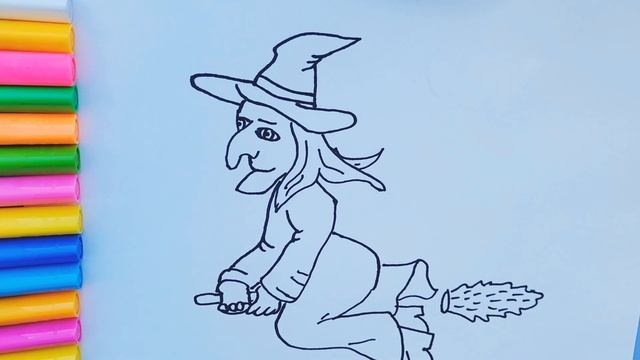 Как нарисовать ВЕДЬМУ на Хэллоуин смотреть онлайн