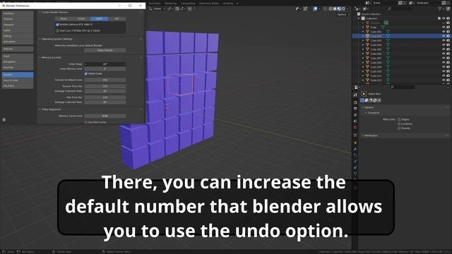 How to increase undo steps (ctrl z) | Blender смотреть онлайн