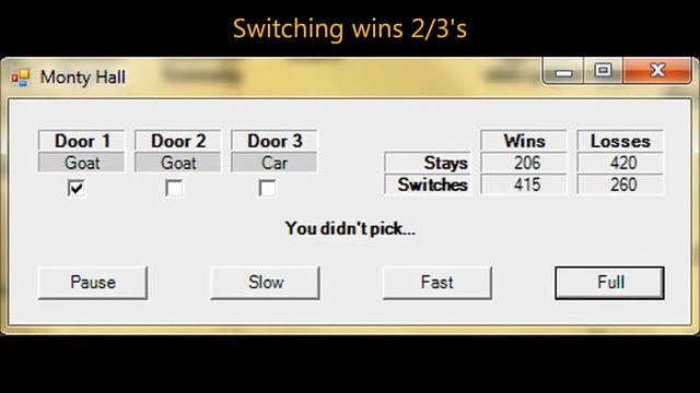 Monty Hall Simulation смотреть онлайн