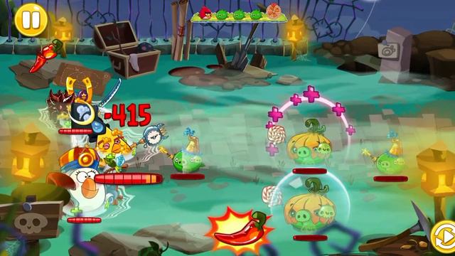 angry birds epic version 2.0 walktrough #81 Halloween event levels 9+10+11. смотреть онлайн