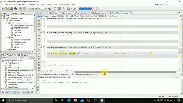 3. Cafe Management System in java - Forgot Password Page (JFrame, Mysql Database, Netbeans IDE) смотреть онлайн
