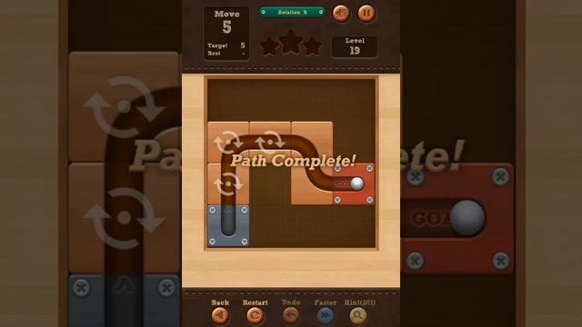 Roll the Ball slide puzzle Rotation B Pack Level 19 Solution смотреть онлайн