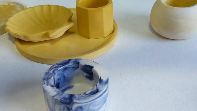 Готовлюсь к ярмарке Подсвечники в мраморной технике смотреть онлайн