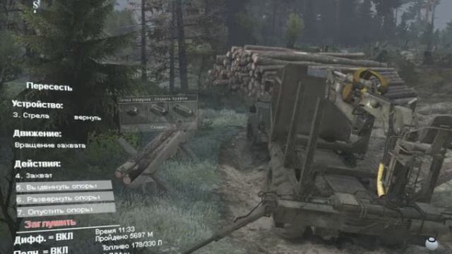SpinTires♦Очень годный симулятор лесовоза♦Обзор игры смотреть онлайн