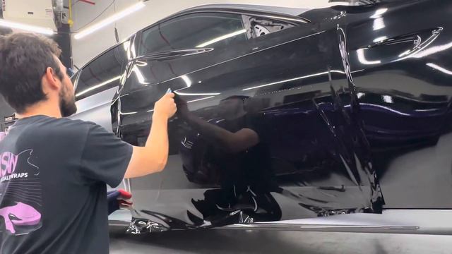 Wrapping This Mercedes DESIGNO SELENITE GREY MAGNO E63S In GLOSS BLACK