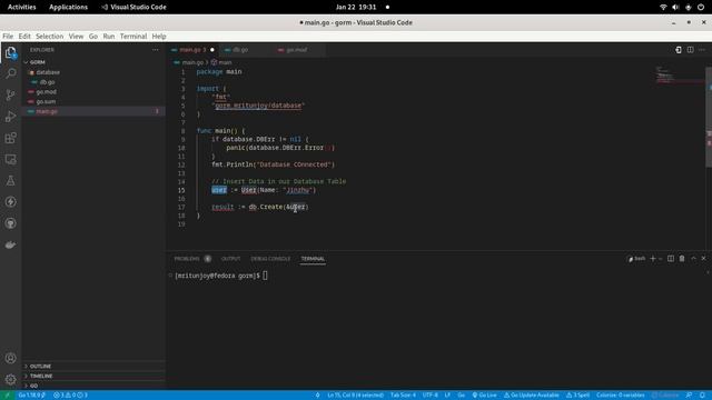 Golang Fiber tutorial 2 - Insert data into Datatbase using GORM,MySQL смотреть онлайн
