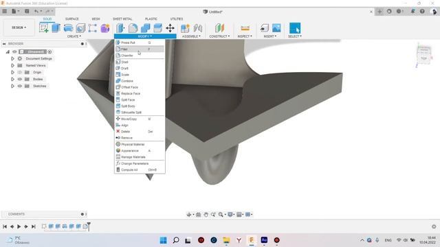 Урок 1. 3д моделирование в Fusion 360.