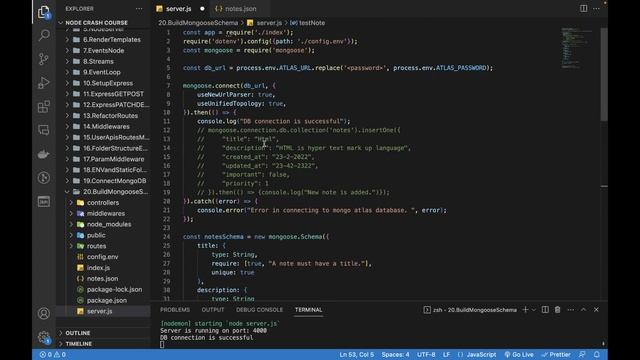 Build REST API with Node Express MongoDB - Create Mongoose Schema #22 смотреть онлайн