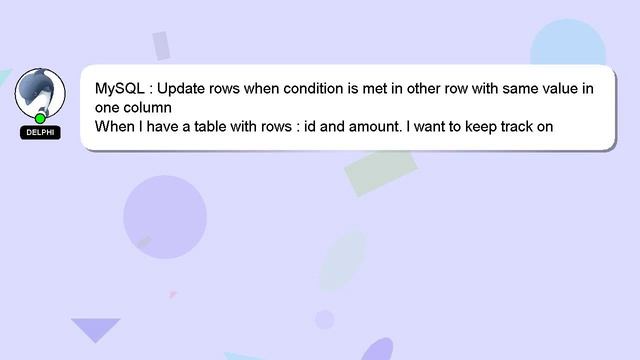MySQL : Update rows when condition is met in other row with same value in one column смотреть онлайн
